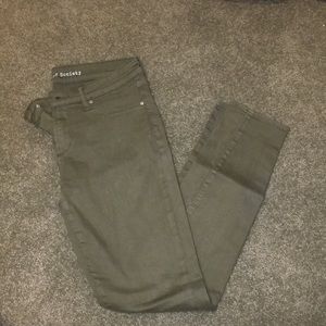 Army green jeans